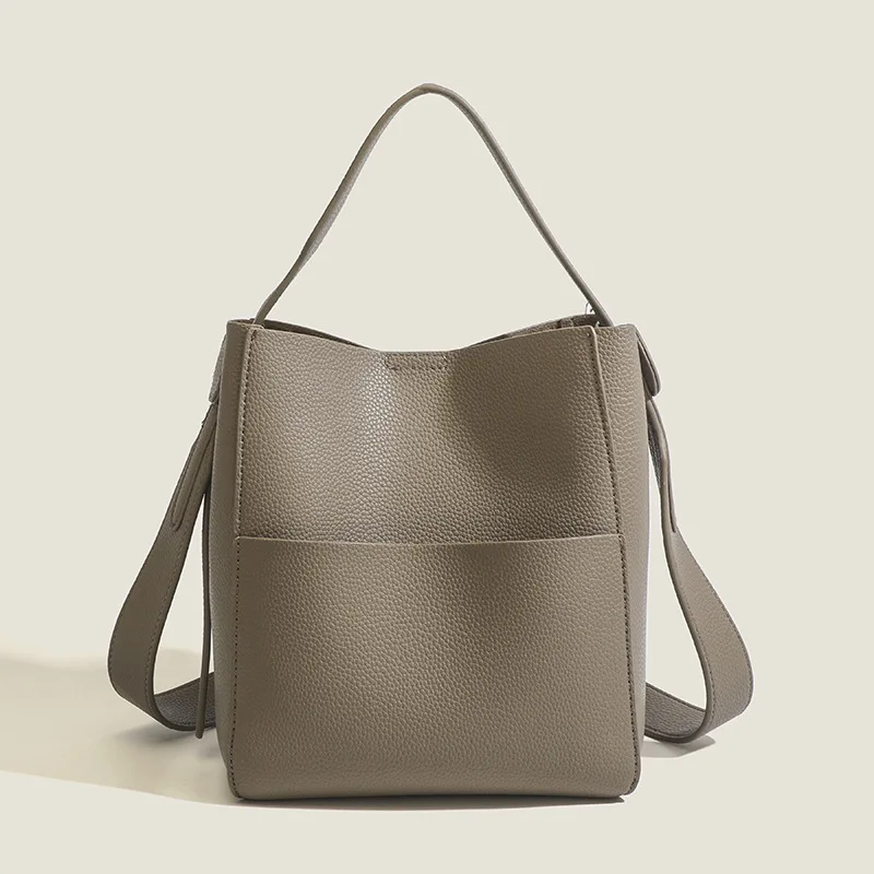 Niche Design mode banlieue seau sac à main mode nouvelle mode polyvalent pratique texturé sac à bandoulière pour les femmes