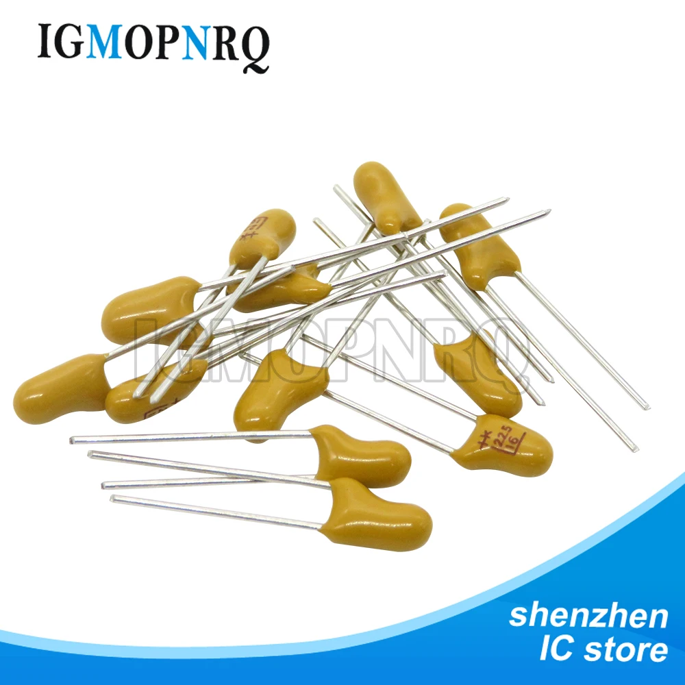 5PCS Tantal Kondensator 16V 20V 25V 35V 50V 1UF 2,2 UF 3,3 UF 4,7 UF 10UF 22UF 33UF 47UF 100UF16V 225 106 226 336 476 107 DIP Image