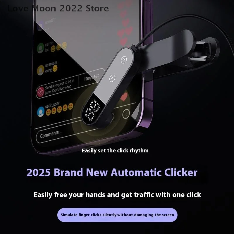 Screen Auto Clicker Simulated Finger Clicking For TikTok Smart Phone App Video Live Streaming Screen Touch Tripods Tapper Device