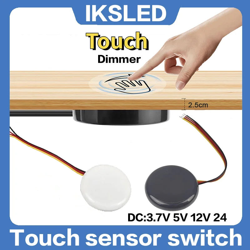 DC12V24VPenetrable Holz Partition Touch Sensor LED Licht Schalter Hand Sweep Dimmbare Touch Dimmer Für Spiegel Schrank Regal Lampe