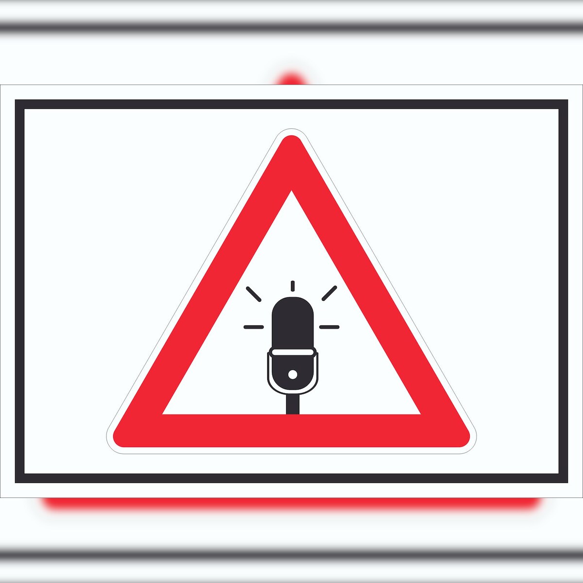 HB-Druck Achtung Audioüberwachung Schild Symbol A5 (148x210mm) Image