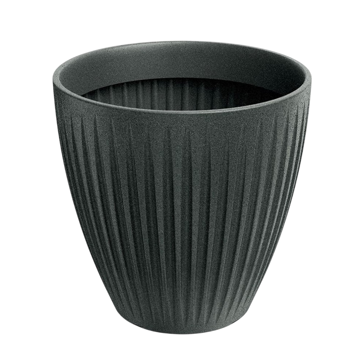 Prosperplast - Blumentopf aus rotationsgeformtem Kunststoff 56L Ø48x48cm in farbe Graphitgrau - Latia Round MIDL ETHICK Image