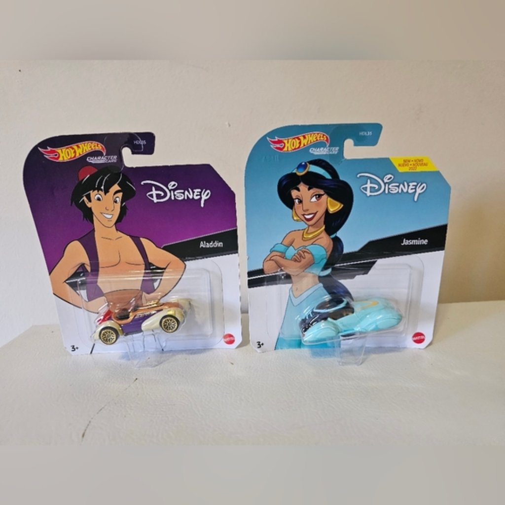 Disney Toys | Hot Wheels Character Car Diecast Disney Princess Jasmin And Aladdin Nib | Color: Blue | Size: Osbb