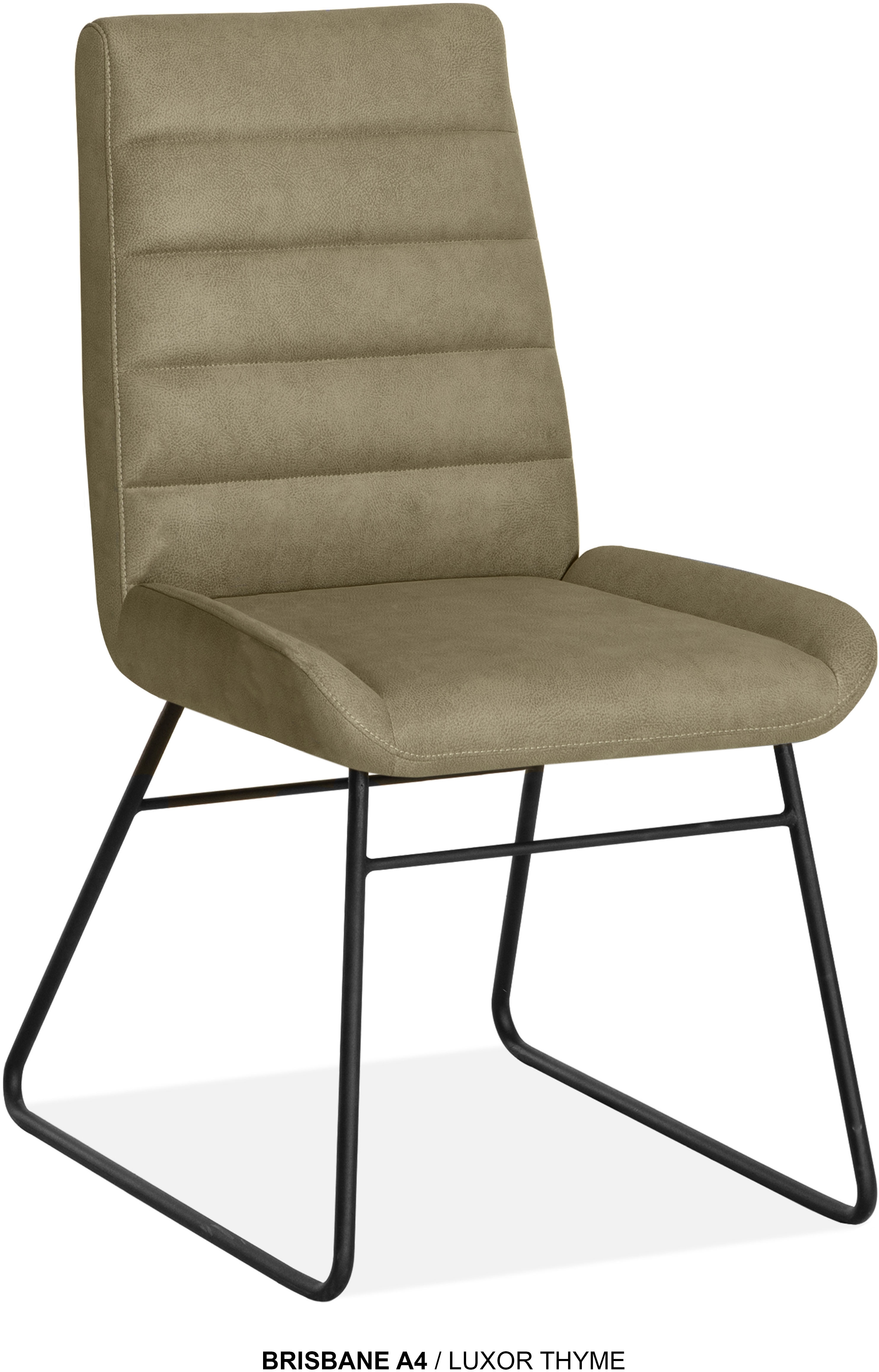 Esszimmerstuhl OMG DESIGN "Brisbane", thyme, schwarz, B:51cm H:93cm T:61,5cm, Polyester, Stühle, Esszimmerstuhl, Esszimmerstuhl, pflegeleichter Bezug