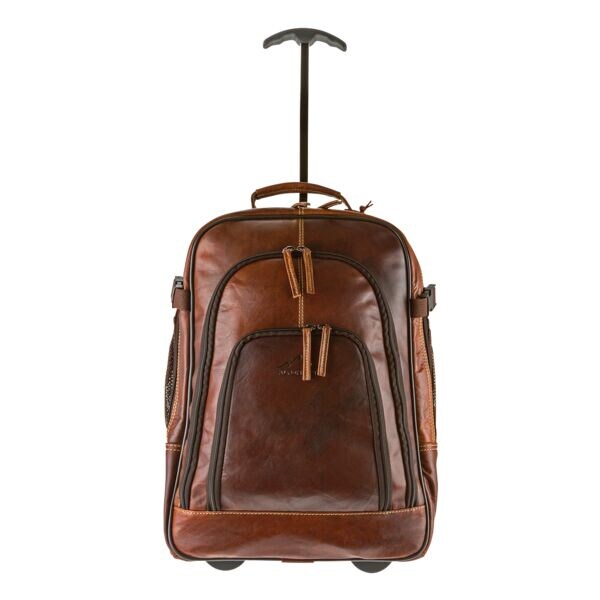 Alpenleder Reisetasche mit Rollen ACHENSEE Brandy, 33x50x24 cm Image