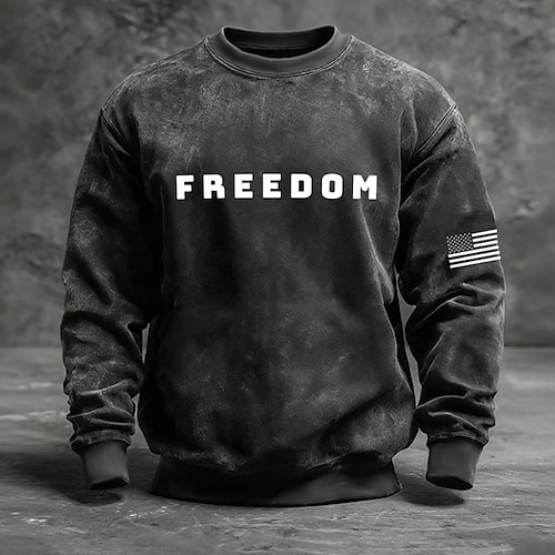 4. Juli 2026 250. Gedenktag Herren 3D Druck Crew Neck Langarm Hoodie Sweatshirt Freizeit Outdoor Alltag Image