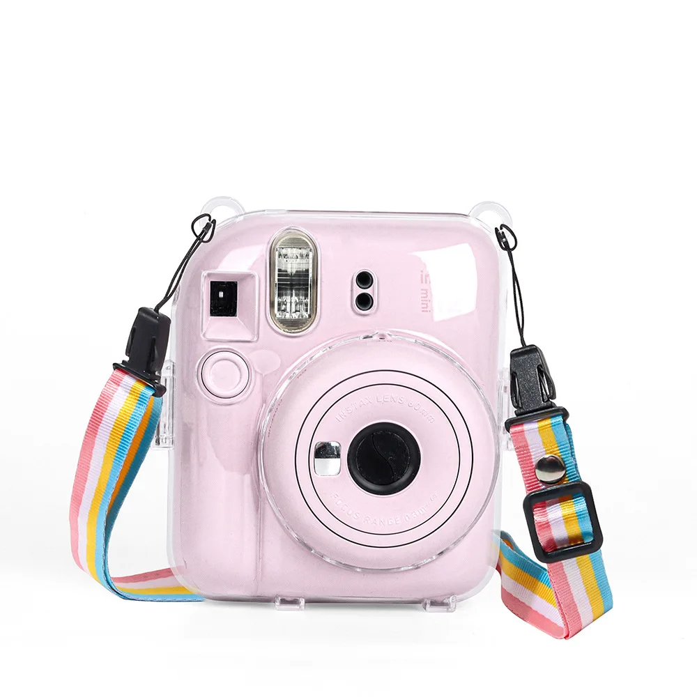 Für Fujifilm Instax Mini 12, transparente Kameraabdeckung, schützende Tragetasche, mit Aufbewahrungstasche und Schultergurt Image