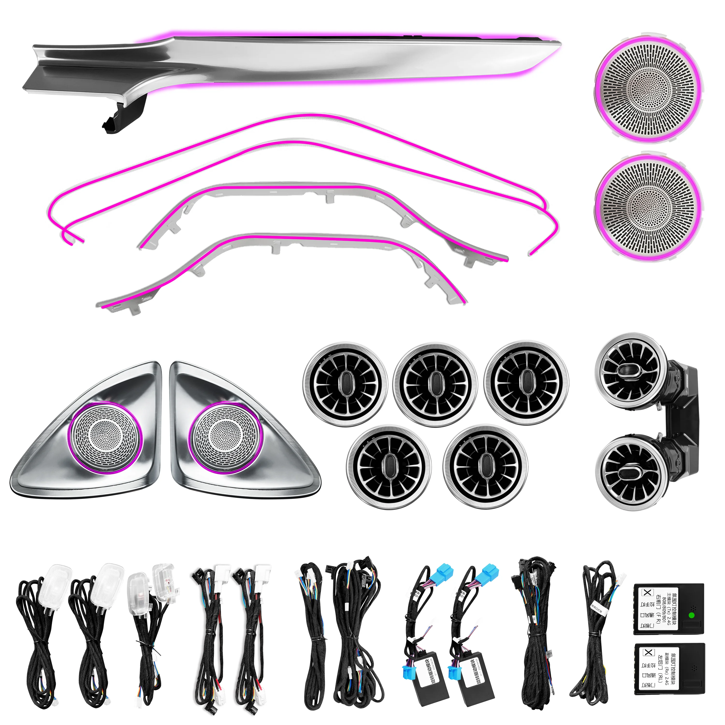 Upgrade Symphomy 64 Farben LED Auto Innen Umgebungslicht für Mercedes Benz C-Coupe C300 Zwei Tür Dekoration Zubehör Image