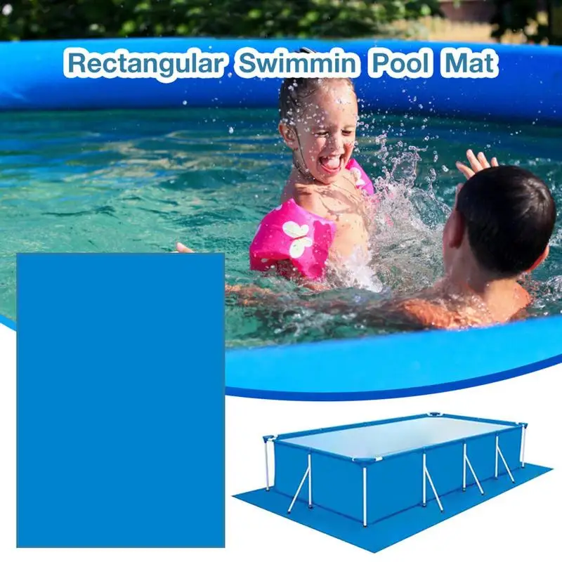 Schwimmen Pool Matte Outdoor Garten Aufblasbare Pools Boden Tuch Wasserdicht Langlebig Pool Schutz Film Rechteckige Boden Tücher Image