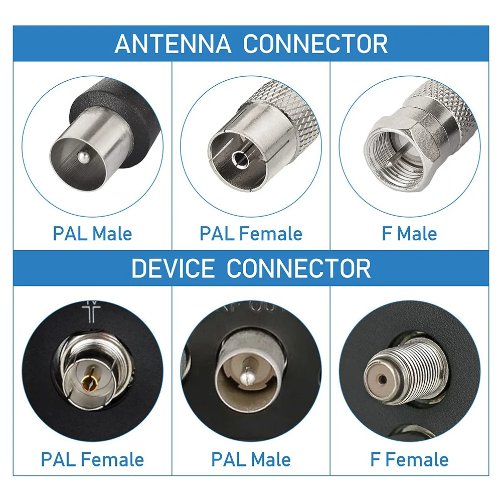 High Gains FM-Teleskopantennen mit 3 Adaptern, DAB FM-Antennen, UKW-Radioantennen für den Innenbereich für den Haushalt, digitales UKW-Radio Image