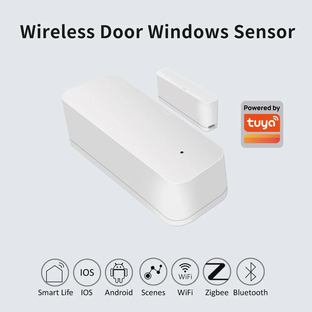 Tuya Zigbee Türsensor Kontaktsensor Offen Geschlossen Detektor Smart Home Alarm Sicherheitsschutz Arbeiten Sie mit Aleax Smart Life Image