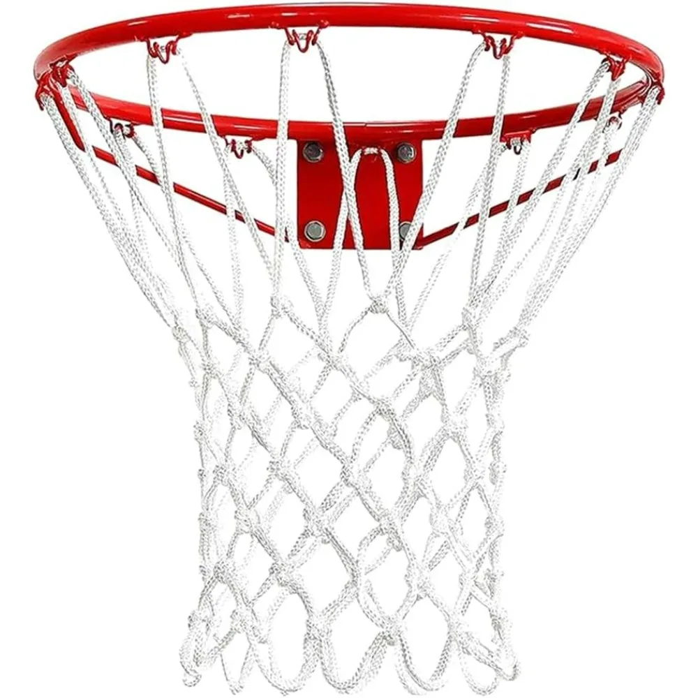 Basketballnetz Ersatz Heavy Duty Basketballkorb Netz Polyester Weiß Basketballnetz Basketballzubehör Image