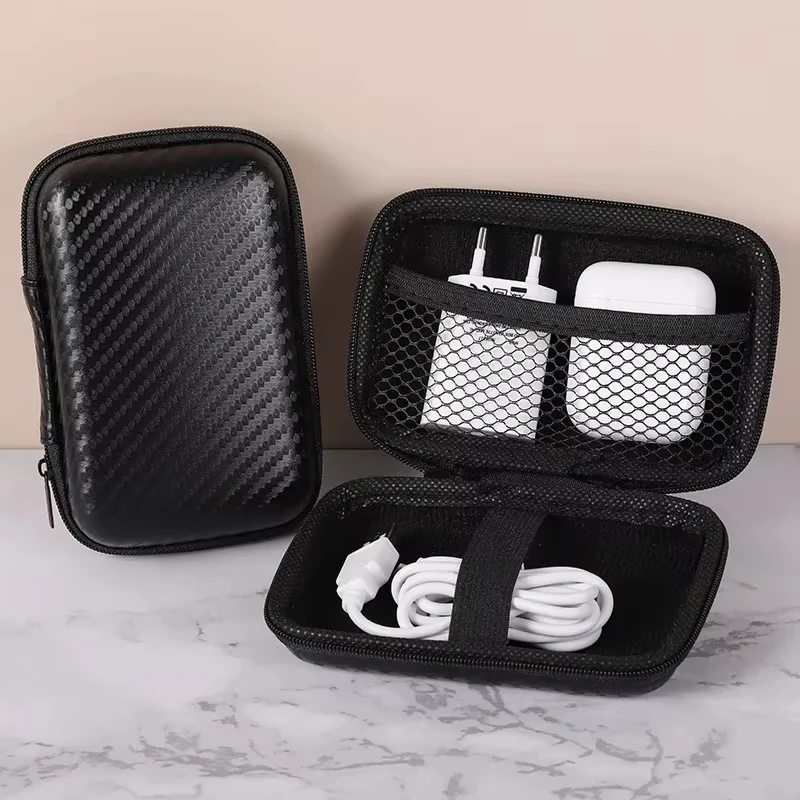 Tragbare EVA Telefon Ladegerät Rasierer U Disk Zipper Tasche Schutz Fall Festplatte Datenkabel Kopfhörer Lagerung Tasche Tasche Image