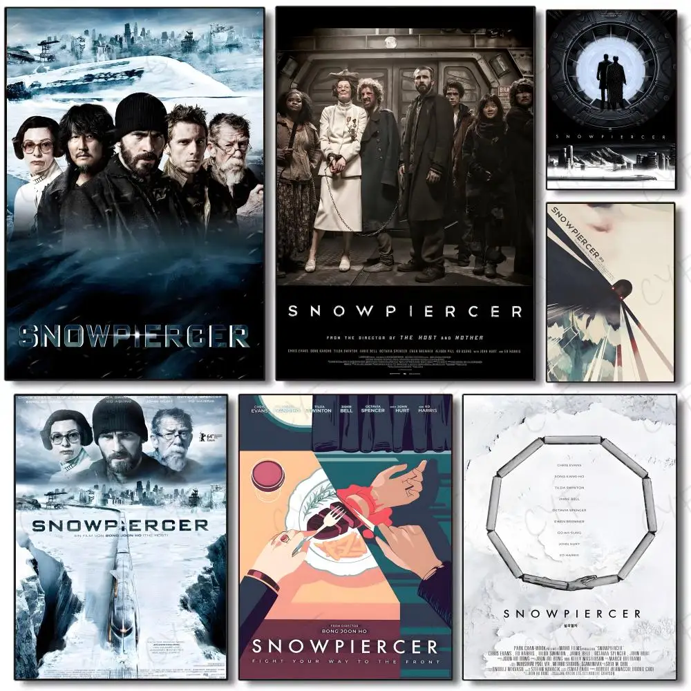 Weltberühmter Film S-Snowpiercer-MT Poster Selbstklebende Malerei mit Drucken Zuhause Schlafzimmer Wohnzimmer Dekoration Geschenk Image