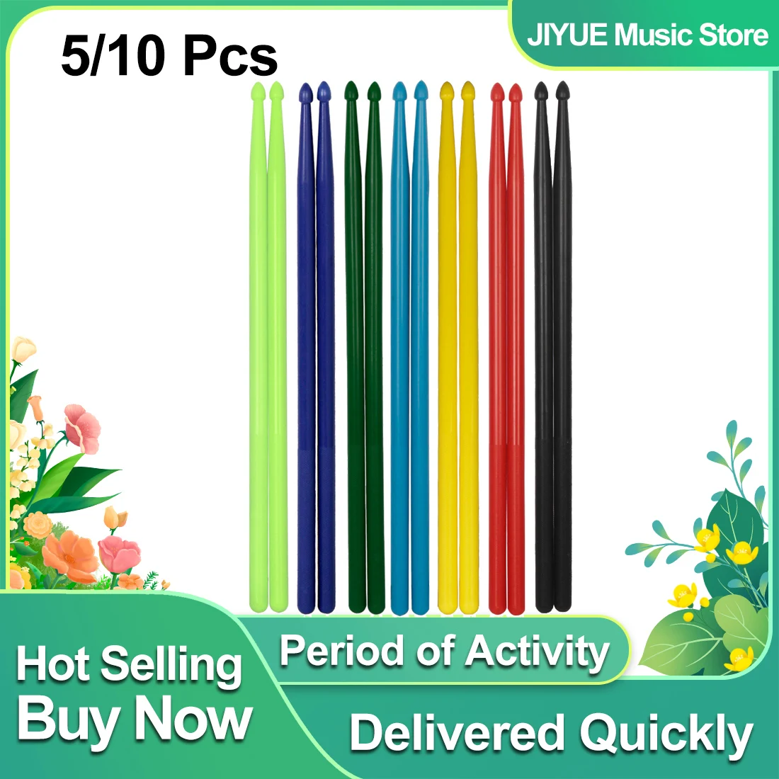 5/10 paar Drum Sticks 5A Professionelle Nylon Drumsticks Drum Set Teardrop Drumsticks Percussion Instrument Zubehör Trommel Teile Image