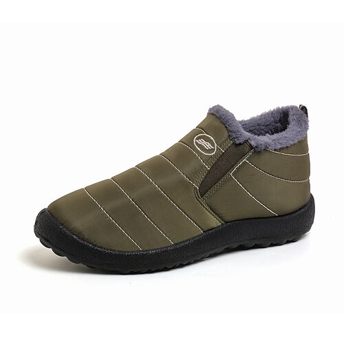 schwarze Herren-Winterstiefel zum Hineinschlüpfen mit Fleecefutter – warmes und gemütliches Schuhwerk für kaltes Wetter und Outdoor-Aktivitäten Image