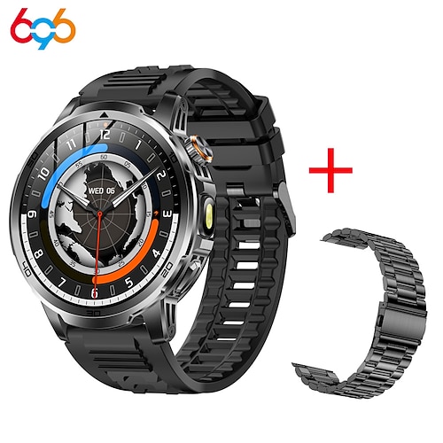 Herren-Smartwatch mit doppeltem SOS-Notlicht und LED-Taschenlampenmodus, 1000-mAh-Akku, GPS-Tracking, 1,85 Zoll, Outdoor-Sport-Smartwatch, 100 Sportmodi, perfekte wasserdichte IP67-Fitnessuhr