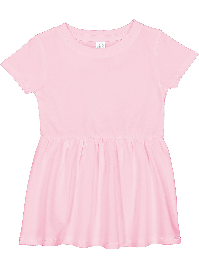 Rabbit Skins RS5330 Infant Fine Jersey Dress Top in Pink size 18M | Cotton 5330