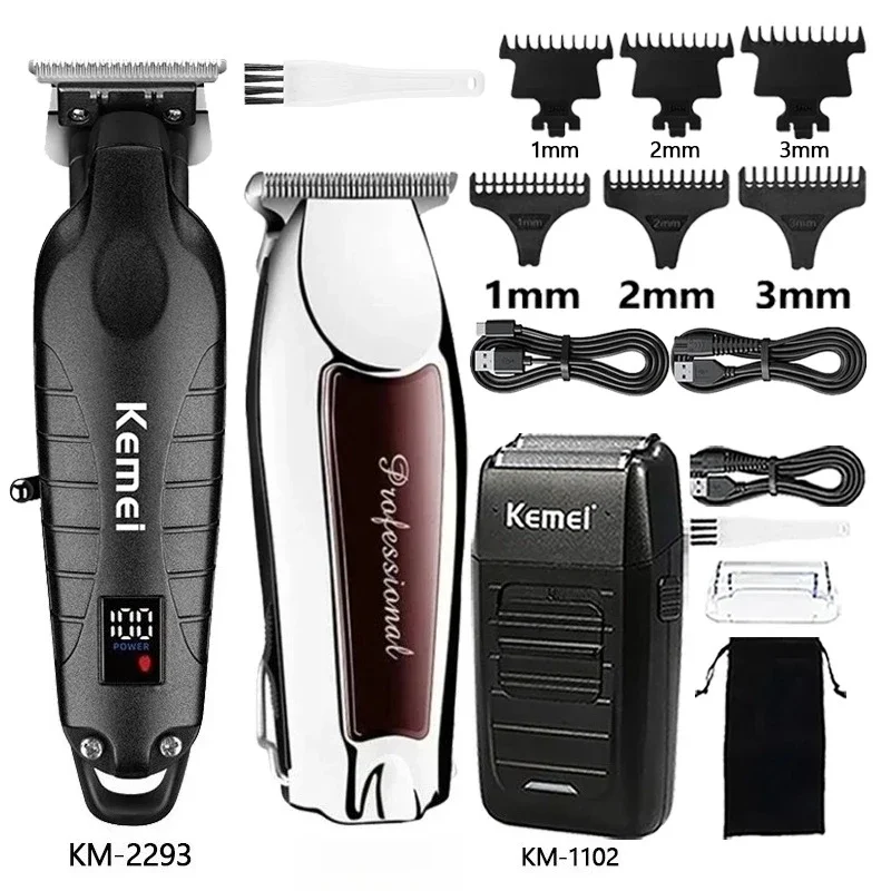 Kemei Haarschneidemaschine-Set für Männer, Elektrorasierer, Haarschneider, professionelle Schneidemaschine KM-1102 KM-2293 667 Haarschneider Image