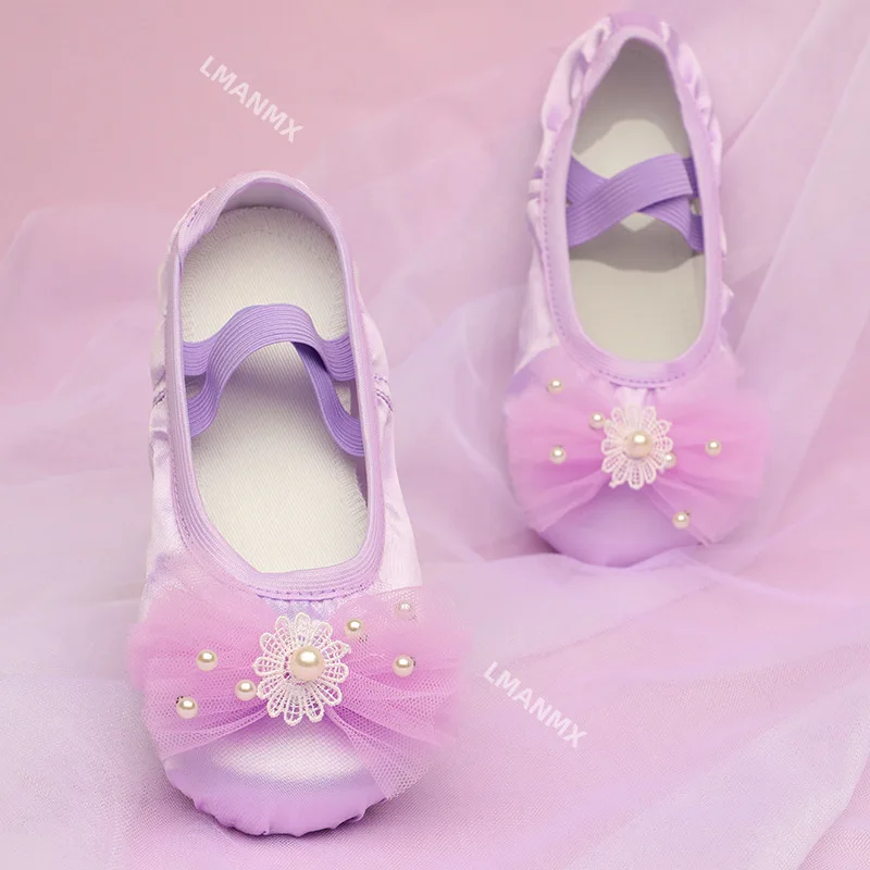 Koreanischen Stil kinder Schuh für Mädchen Ballett Zehen Ballroom Dance Schuhe Tanz Schuhe Frauen Praxis Ballerina Schuhe Frauen Ballett