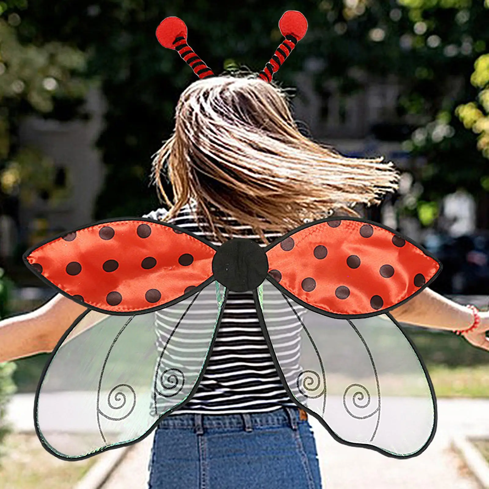 Lady Bug Wing Kostümzubehör für Damen und Mädchen Mädchen Kostümzubehör Stoff Insekt Kostüm Damen Insekt Image