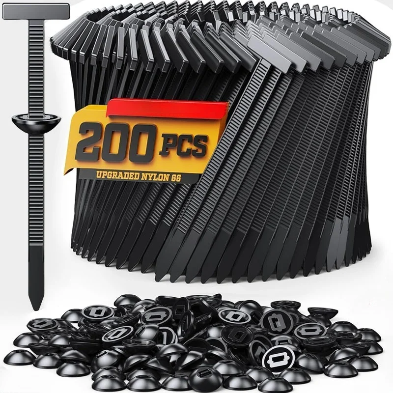 Universal-Kabelbinder-Schnalle aus Nylon, robuster Kabelbinderhalter mit Stift- und Knopf-Design, Kunststoff-Kabelbinder, Werkzeugbefestigungen, Karosserie Image