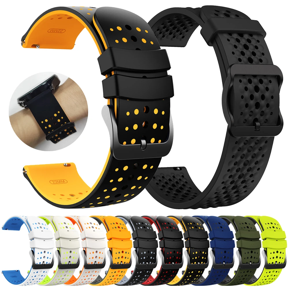 22 mm Silikon-Sportarmband für Huawei Watch 5 GT 6 Pro 46 mm Band GT5 GT4 GT 3 SE 2 46 mm HONOR Magic Watch4 GS 3 Pro Armbandgürtel Image