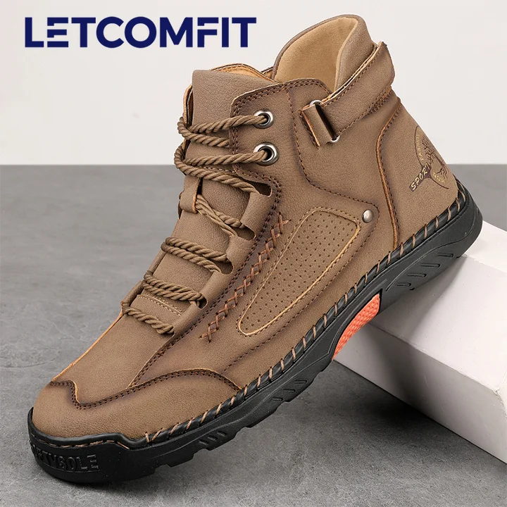 Neue 2025 handgemachte Leder Casual Männer Schuhe Design Turnschuhe Mann atmungsaktive Leder Schuhe Männer Stiefeletten Outdoor große Größe 36-48