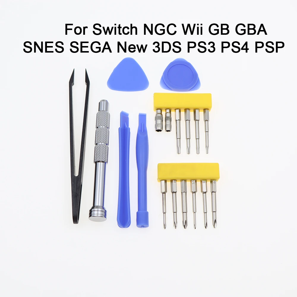 1Set Schraubendreher Reparatur Tools Kit Für Schalter NS NGC Neue 3DS PS3 PS4 Slim Wii NES SNES DS Lite GBA PSP Gamecube Konsolen