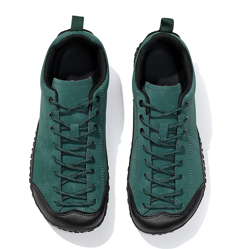Scarpe unisex a punta larga a piedi nudi Donna Uomo Sneakers minimaliste in pelle artificiale Zero Drop Scarpe da passeggio slip-on stringate per esterni