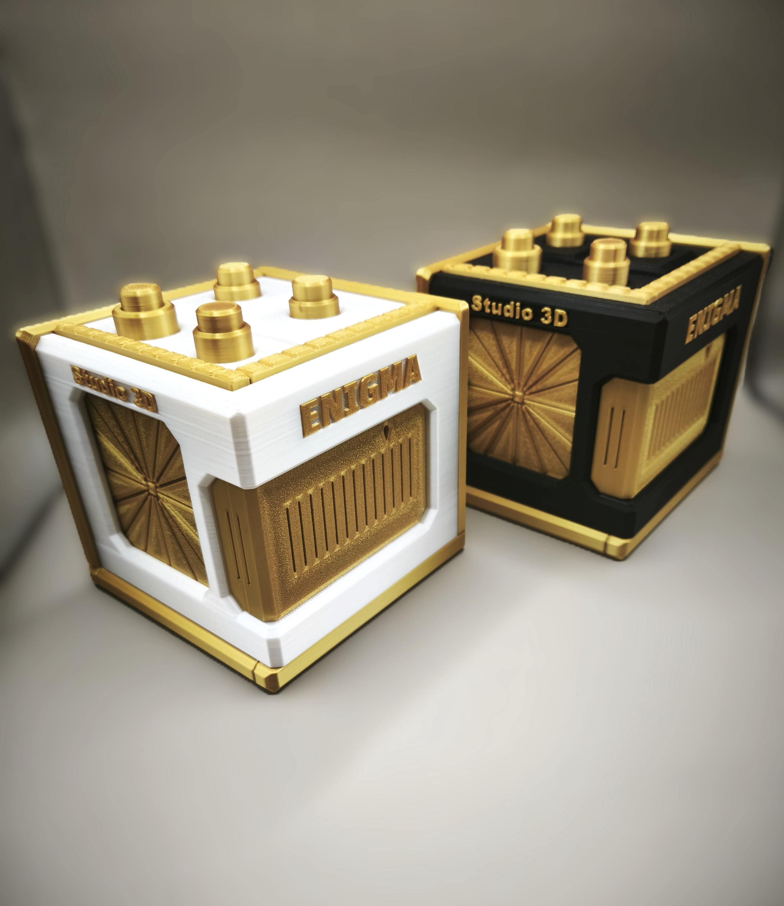 Scatola puzzle Enigma, puzzle da 41 passaggi, scatola puzzle stampata in 3D, scatola puzzle meccanica, puzzle