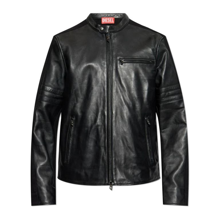 Leather Jacket L-Simz - Black - DIESEL Jackets