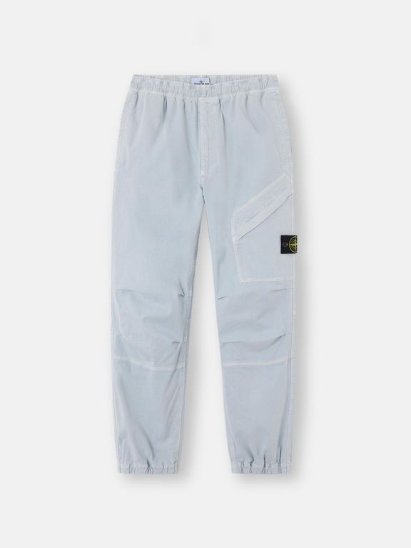 3100036 Stretch Organic Broken Twill Cotton 'Old' Effect - Blue - Stone Island Sweats