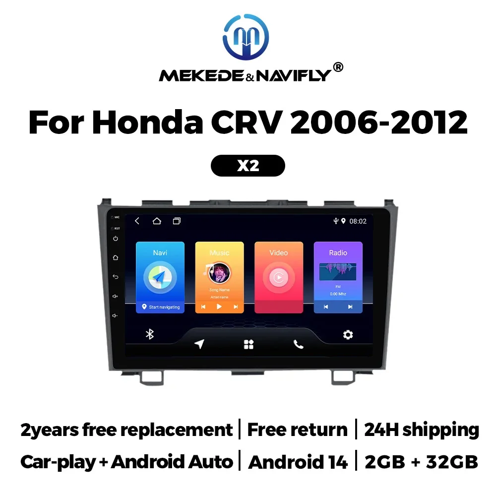 Android Auto Carplay Für Honda CR-V 3 RE CRV 2006-2012 Auto Radio Multimedia Video Player Stereo Navigation GPS HD Kopf Einheit WIFI Image