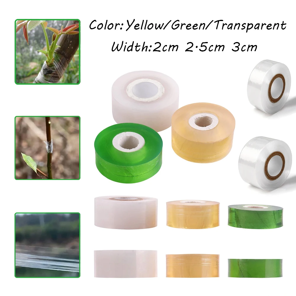 1 Rolle professionelles, dehnbares, selbstklebendes PE-Pfropfband, 2/2,5/3 cm breite Rolle für Pflanzen, Baum, Weinreben, Tomaten, Gartensämlinge Image