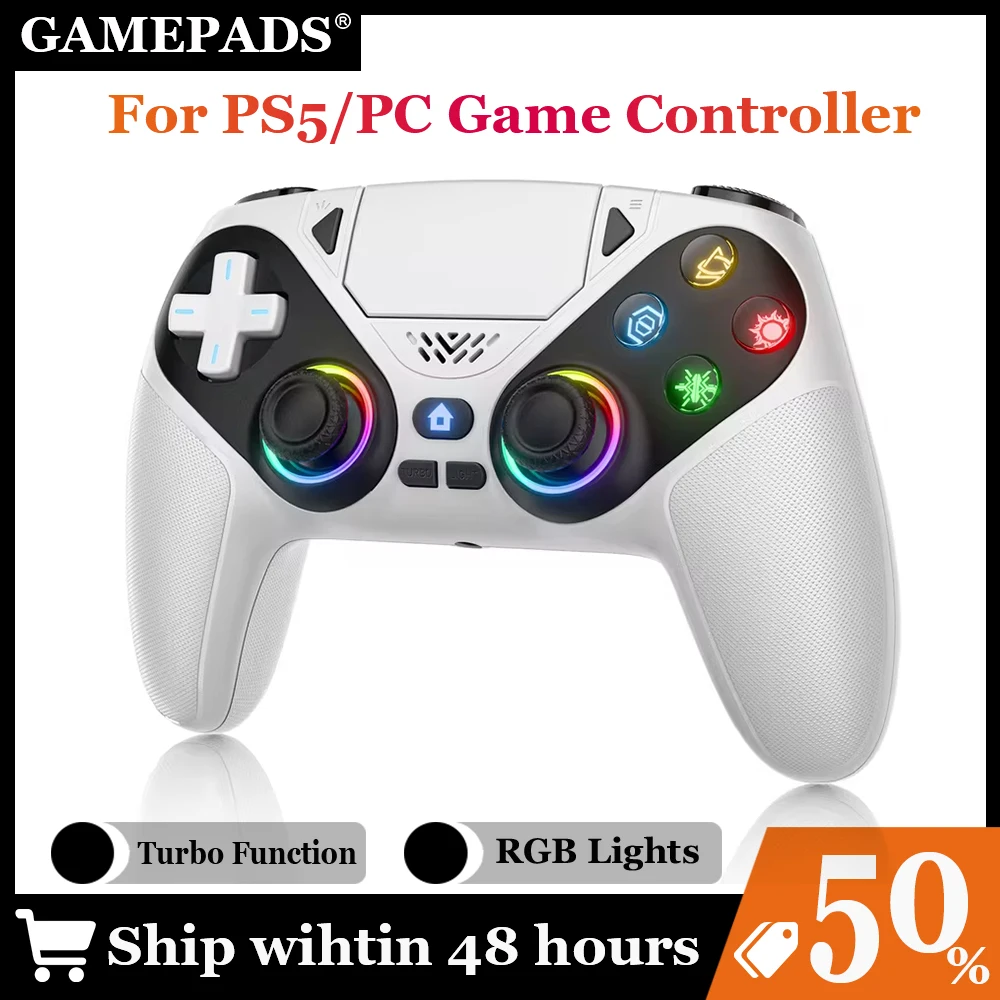 Für Ps5 Controller Für Ps5 Pc Konsole Befehl Mit Turbo Dual Gefühl Vibrieren Programmierung Bluetooth Wireless Gamepads Zubehör Image