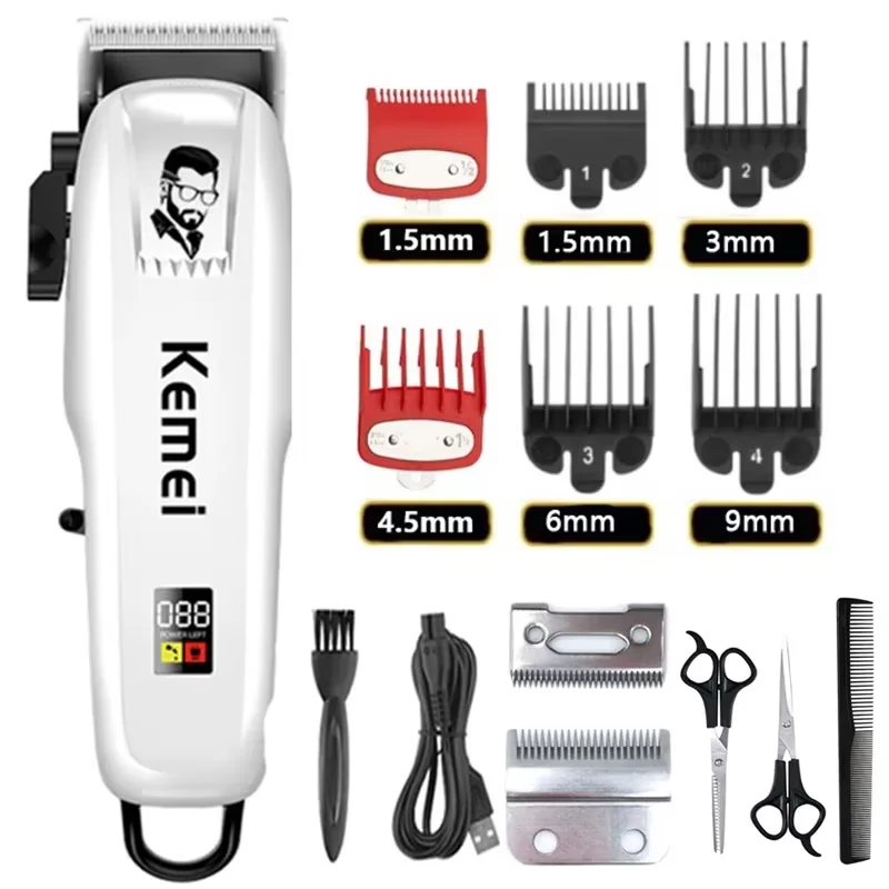 Kemei Haarschneidemaschine Haarschneidemaschine Drahtloser Trimmer Männer Professionelle Haarschneidemaschine Wiederaufladbarer Haarschnitt Friseur KM-PG809A Image