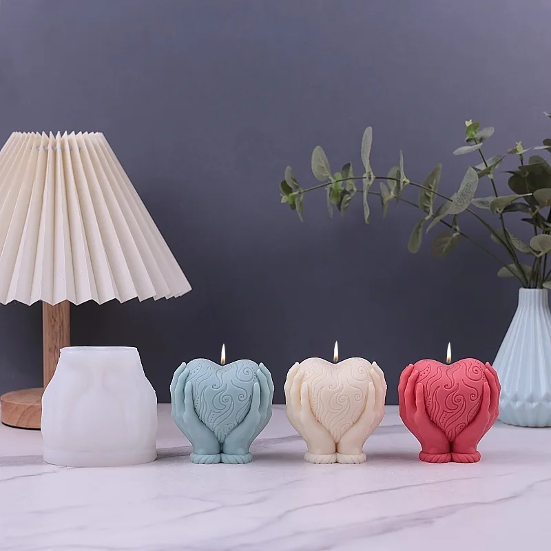 Halloween DIY 3D Handheld Gips Form Liebe Geformt Silikon Kerze Form Schmuck Machen Desktop Dekoration Valentinstag Geschenk Image