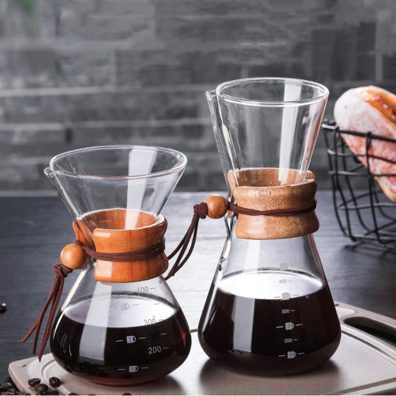 Hand Brewed Coffee Sharing Pot Filter Screen Glass Coffee Filter Cup Coffee Pot Set Drip Small Household Glass Pot Coffee Jar