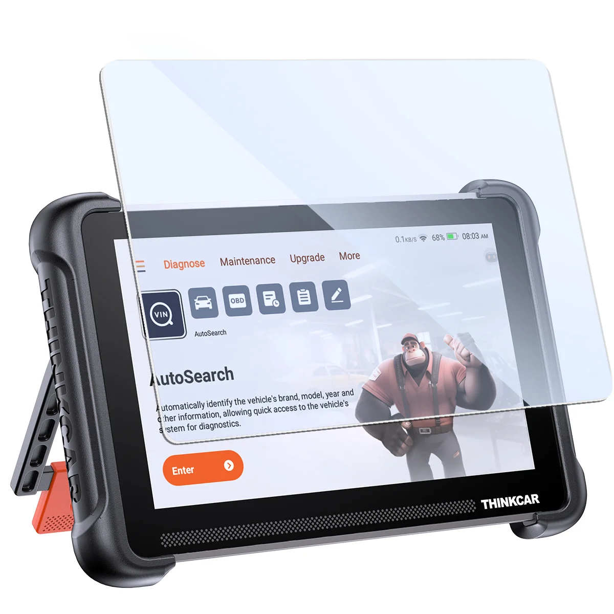 Displayschutzfolie aus gehärtetem Glas für THINKCAR THINKSCAN 689BT MUCAR 892BT MUCAR VO8 8-Zoll-Autodiagnosetool Autoscanner Image