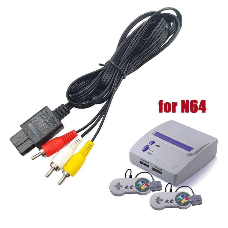 N64 RCA Kabel für Super Famicom SFC SNESG Game Controller AV Line Konverter für GameCube Audio Video Verlängern Draht für Nintendo Image
