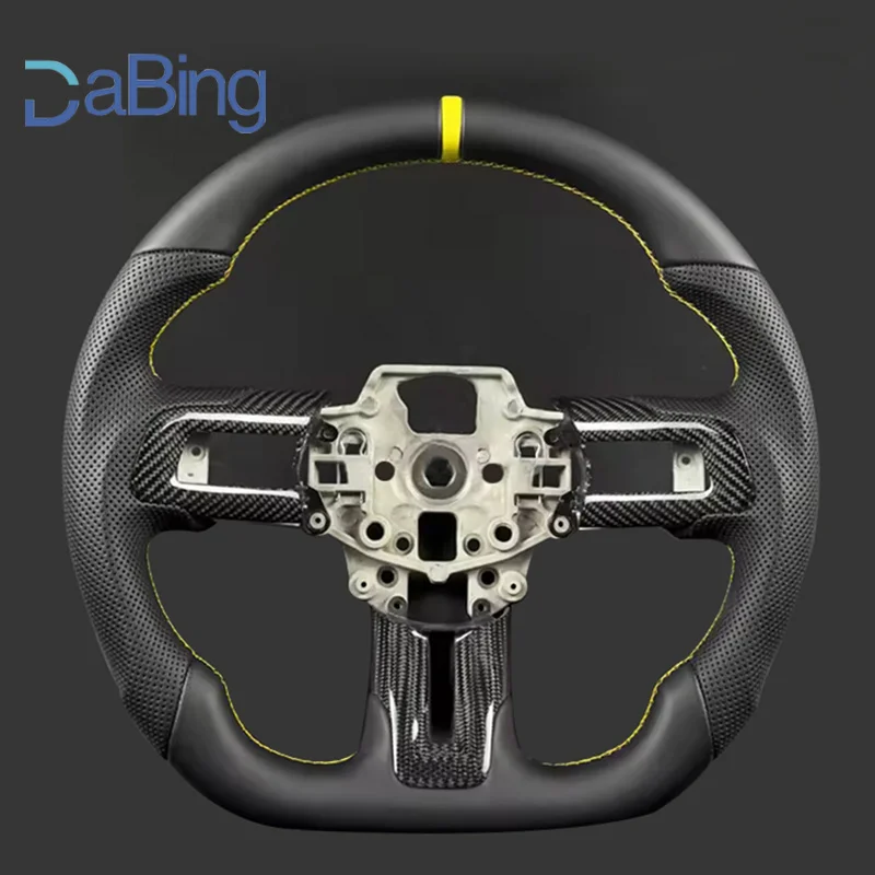 Für Ford Mustang 2018 2019 2020 2021 2022 2023 Real Carbon Fiber Lenkrad Sport Racing Hohe Qualität Anpassbare Image