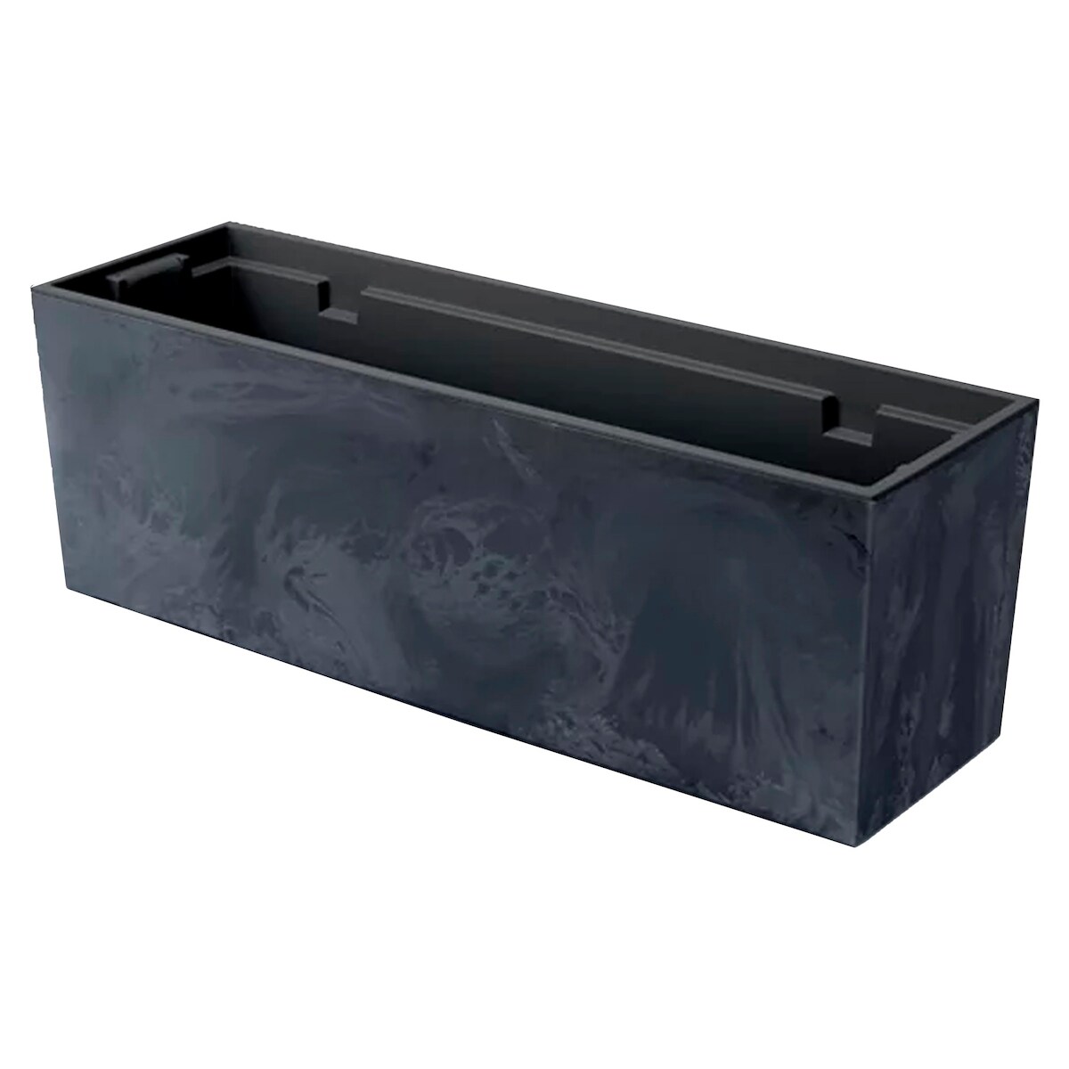 Prosperplast - URBI CASE BETON EFFECT Blumentopf mit Reservoir - 58x18x19,5cm in Anthrazitfarbe Image