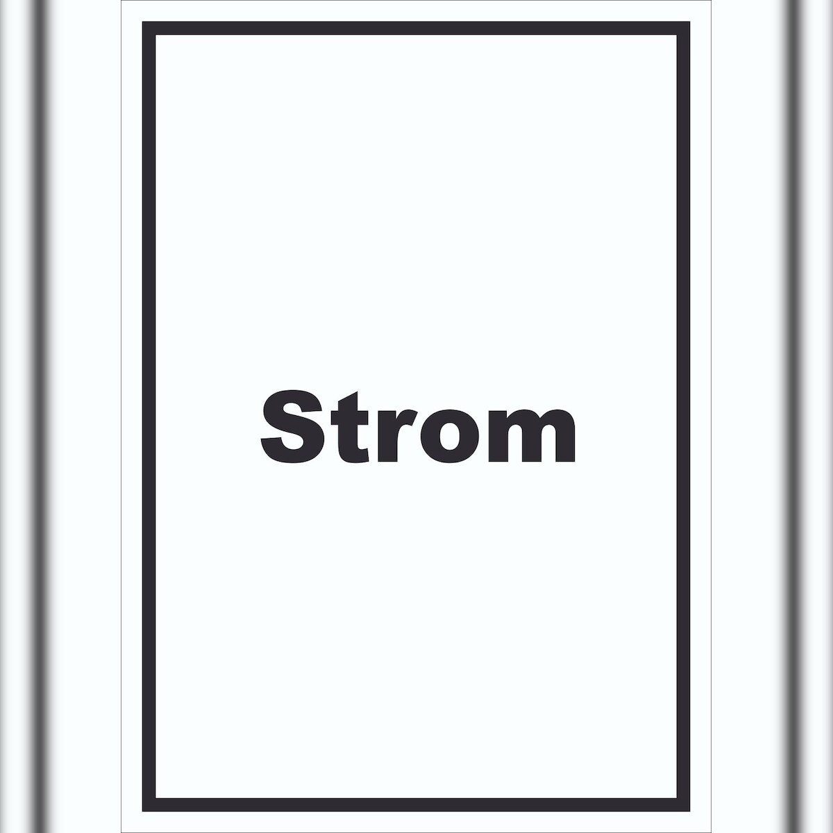 HB-Druck Strom Schild mit Text Anschluss hochkant A3 (297x420mm) Image