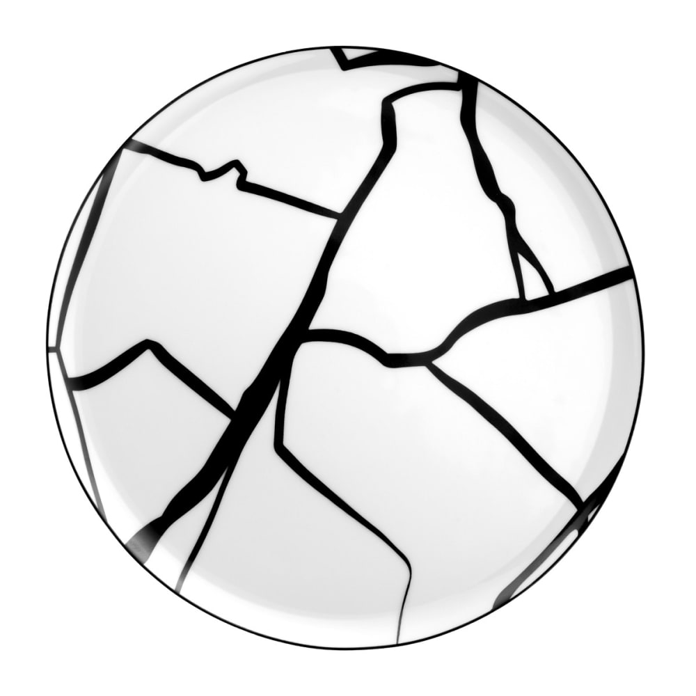 Assiette à dessert en Porcelaine Noir