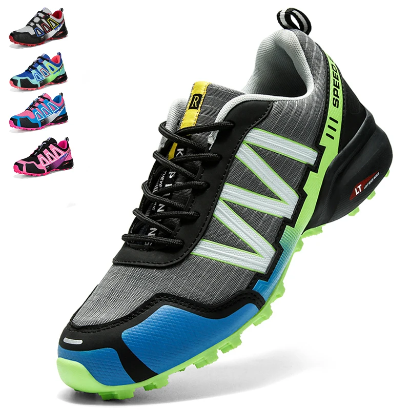 Scarpe da trekking da uomo Scarpe da ginnastica da esterno impermeabili da donna Scarpe da ginnastica da trekking da arrampicata con lacci Stivali tattici da caccia per passeggiate in montagna