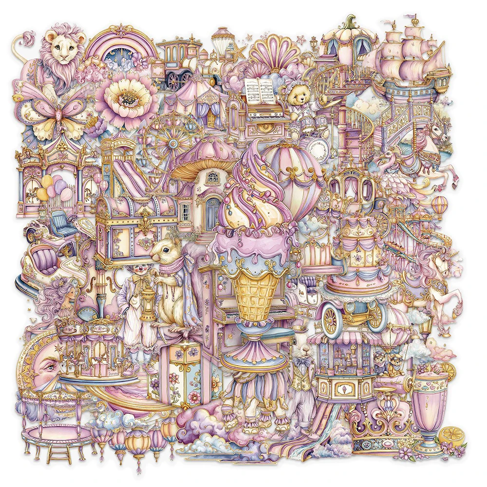 10/30/50 stücke Nette Cartoon Transparent Vergnügungspark Graffiti Aufkleber Laptop Telefon Koffer Dekoration Sammelalbum Aufkleber Aufkleber Image