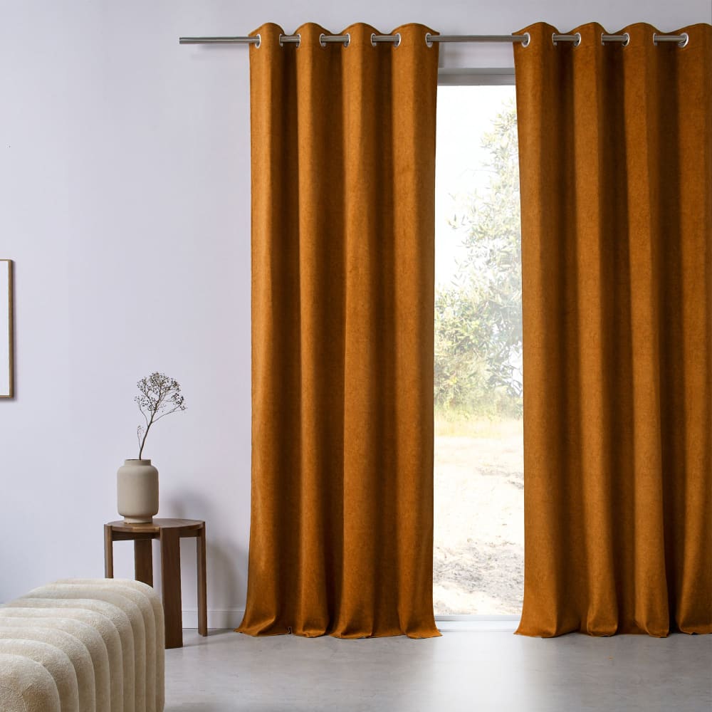 Rideau en acrylique marron caramel 135x240cm