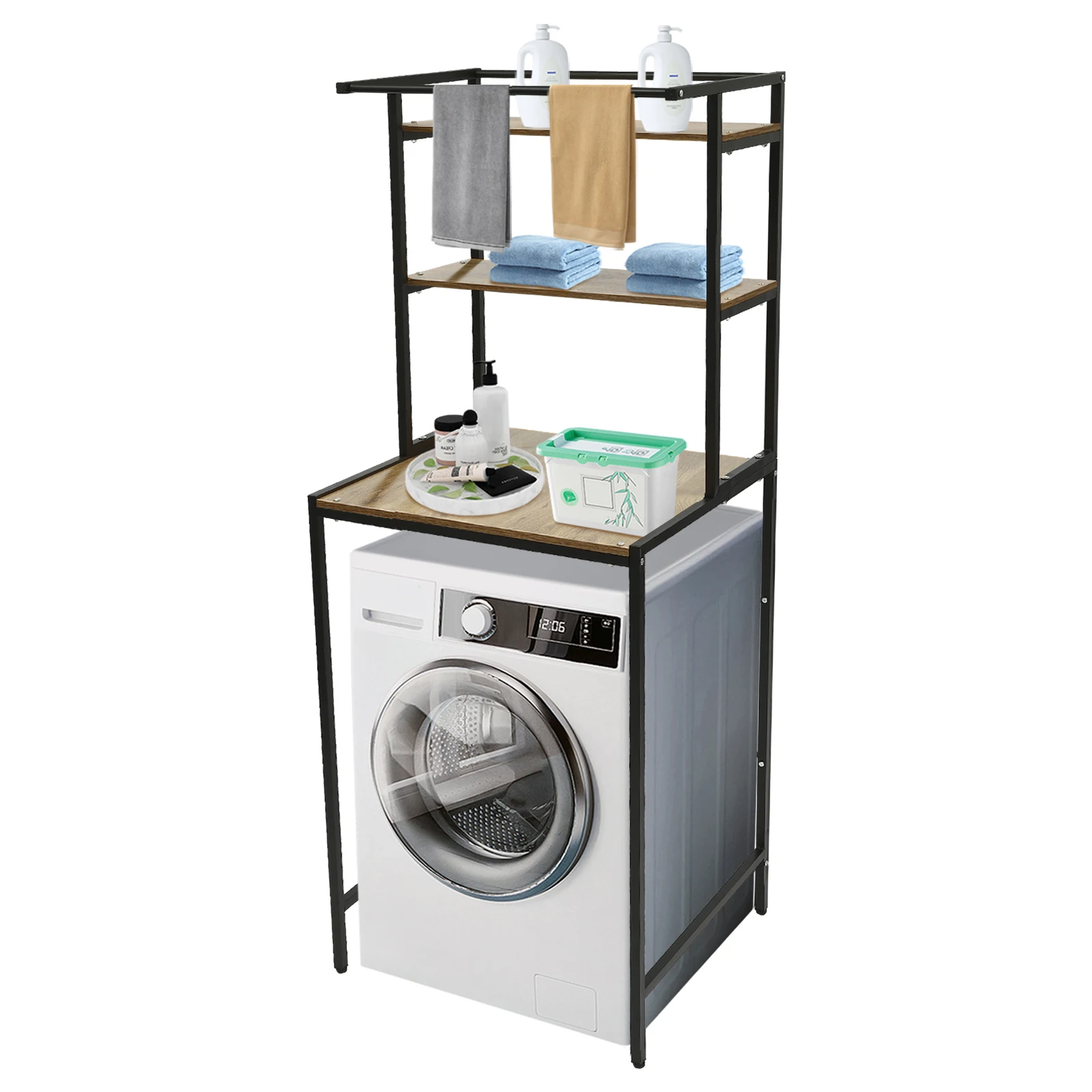 3 Tier Washer and Dryer Storage Shelf Washing Machine Shelf Toilet Shelf Over Washing Machine Toilet Washing Machine Cabinet