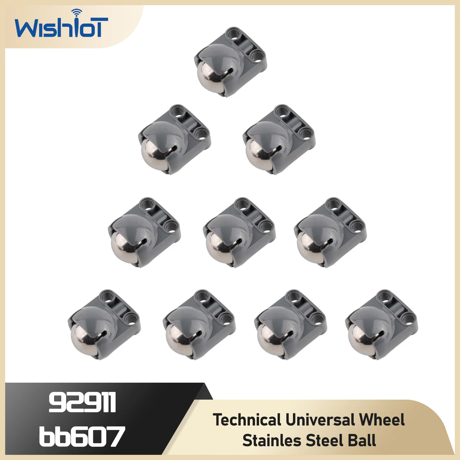 MOC Technisches Universalrad 92911 bb607 Edelstahlkugel, kompatibel mit Legoed Robot EV3 6023956 4610380 99948 PF-Teilen Image